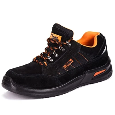 Afbeelding van Veiligheidsschoenen S1P SRC, sneakers, stalen neus, ademend, werk en wandelschoenen, Black Hammer 9952, zwart, zwart.