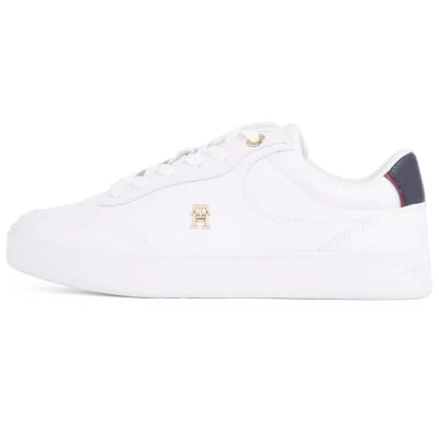 Afbeelding van Tommy Hilfiger Essential CHIC Court Sneakers laag, Dames, Maat: 42, White Leer