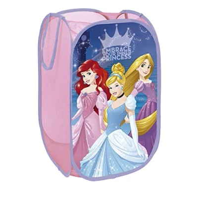 Afbeelding van Superdiver Pop Up wasmand, speelgoedkist, opbergbox, kledingbox, voor kinderen (Princesas)