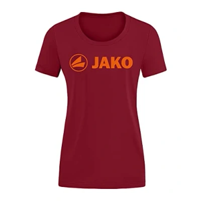 Afbeelding van T shirt Promo Wijnrood/fluo oranje / 40