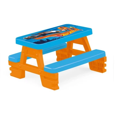 Afbeelding van Dolu Hot Wheels Picknicktafel Blauw/Oranje