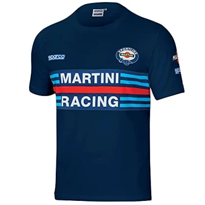Afbeelding van Sparco t shirt Martini Racing Marineblauw Race maat L
