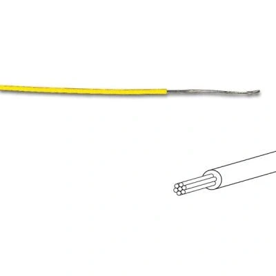 Image de Fil De Cablage 7x0.193mm (0.20mm² ) Jaune, Multibrin, Longueur : 100m Sur Rouleau