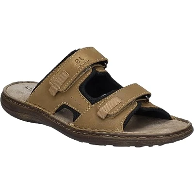 Afbeelding van Josef Seibel Vincent 14 Pantoffels, Heren, Maat: 44, Castagne kombi Leer en textiel