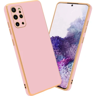 Afbeelding van Cadorabo Hoesje geschikt voor Samsung Galaxy S20 PLUS in Glossy Roze Goud Beschermhoes Case Cover van flexibel TPU silicone en met camerabescherming