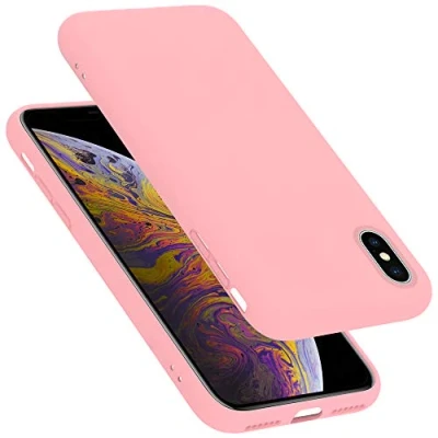 Afbeelding van Cadorabo Hoesje geschikt voor Apple iPhone X / XS in LIQUID ROZE Beschermhoes gemaakt van flexibel TPU silicone Case Cover