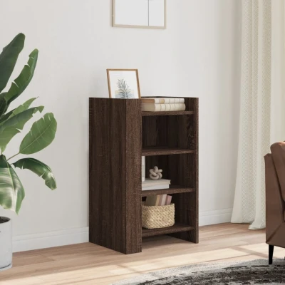 Afbeelding van Dressoir 45x35x75 cm bewerkt hout bruin eikenkleur