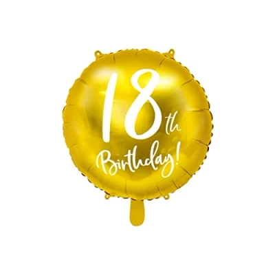 Afbeelding van Partydeco Folieballon 18th Birthday gold