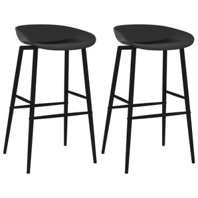 Afbeelding van Barstoelen 2 st zwart