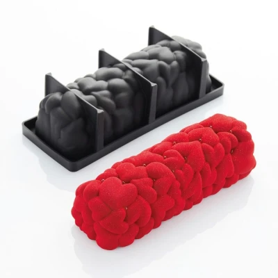Afbeelding van Pavoni Siliconen Vorm Eros Hartjes 250x93x74mm