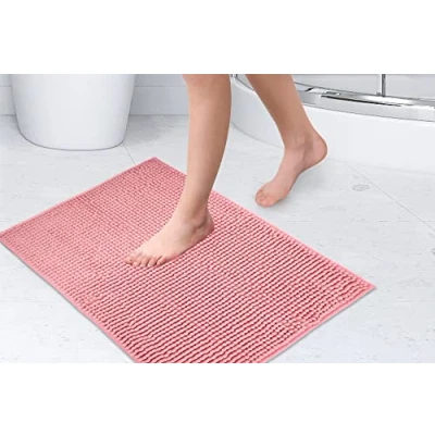 Afbeelding van Emma Barclay Noodle Badmat, antislip, zacht, roze, 40 x 60 cm