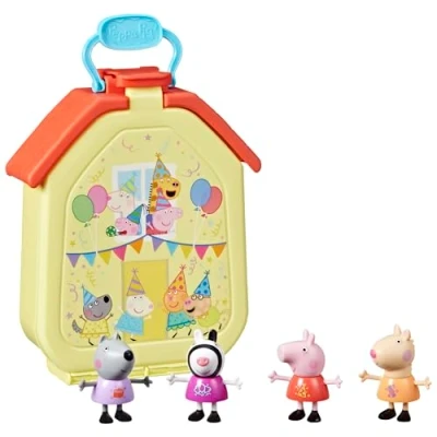 Image de Peppa Pig, Coffret La Mallette De Avec Maison Pliable, 4Figurines, Jouets Préscolaires, A Partir 3Ans