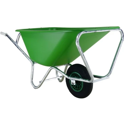 Afbeelding van Kruiwagen Altrad Fort 165 Liter F&amp;S 165/1 Groen met Kunststof Wiel 18 kg Galvanisch Verzinkt Onderstel HDPE Bak 157 x 70 80 cm