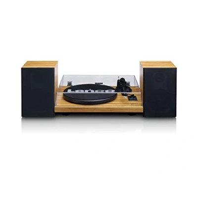 Afbeelding van Lenco LS 500OK Platenspeler met ingebouwde versterker en Bluetooth® plus 2 externe speakers Hout Walnut
