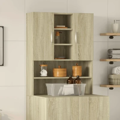 Afbeelding van Wasmachinekast 70,5x24x90 cm sonoma eikenkleurig