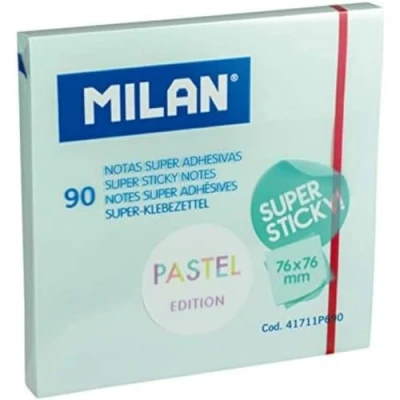 Afbeelding van Blok, 90 vellen, zelfklevend, pastelblauw, 76 x mm, vellen