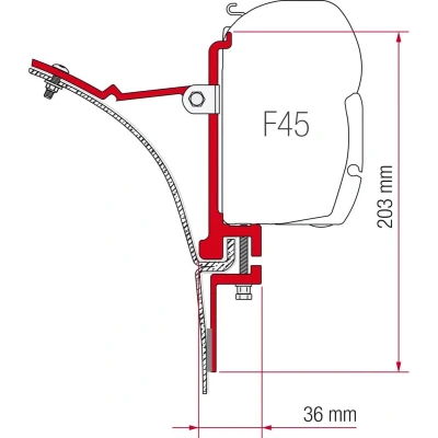 Afbeelding van Fiamma Kit F45 Van Adapter Kleurloos Luifels Accessoires
