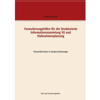 Afbeelding van Formulierungshilfen für die Strukturierte Informationssammlung SIS und Maßnahmenplanung