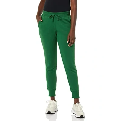 Image de Amazon Essentials Pantalon de jogging en polaire pour femme (disponible grande taille), vert foncé, taille G