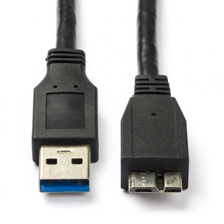 Afbeelding van USB A naar Micro kabel 1.8 meter 3.0 (100% koper, Zwart)