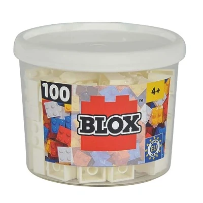 Afbeelding van Simba 104114113 bouwstenenset blok 4 100 stuks wit