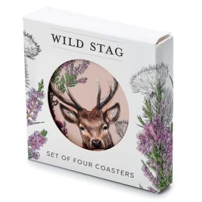 Afbeelding van Onderzetters Wild Hert Set 4 10cm