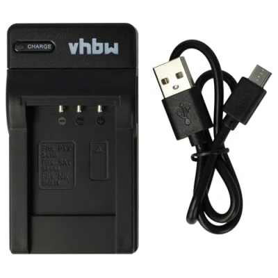 Afbeelding van vhbw USB acculader geschikt voor Sanyo Xacti VPC CG100, GH1, GH3, SH1, digitale camera, camcorder, actiecaku