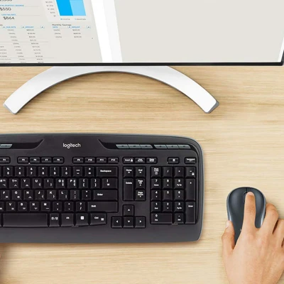 Afbeelding van Logitech Draadloos Toetsenbord + Draadloze Muis Mk330 Azerty Be