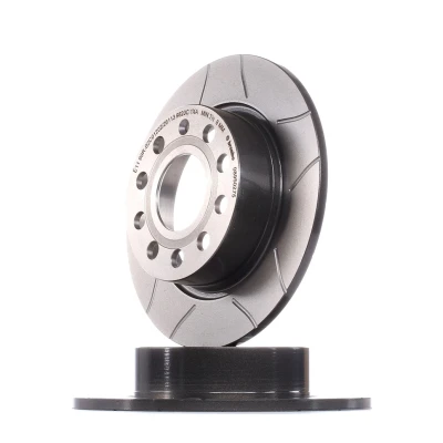 Afbeelding van BREMBO 08.9502.75 Remschijf 253 10 9 volledig, Gekerft Gecoat Met schroeven VOLKSWAGEN: Golf 5, Scirocco III, 6 Cabrio, SEAT: Leon III Hatchback