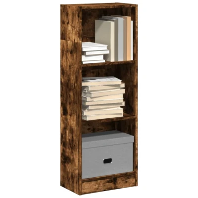 Afbeelding van Boekenkast 40x24x109 cm bewerkt hout gerookt eikenkleurig
