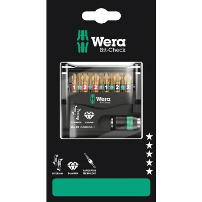 Afbeelding van Wera 05136392001 12 delige Bit Check Diamond 1 SB Bitset