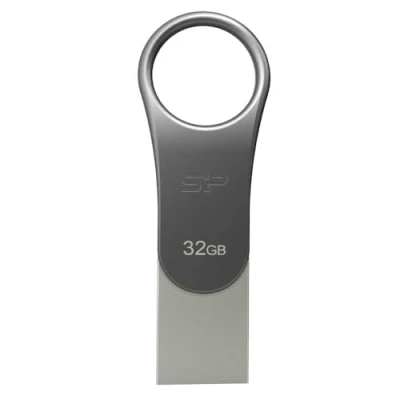 Afbeelding van Silicon Power C80 Dual USB Pendrive Mobile 32GB C Grey