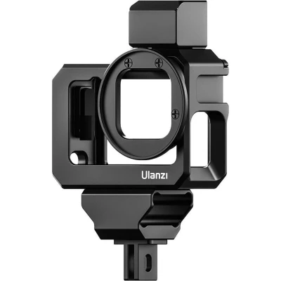 Afbeelding van Ulanzi Vlog Cage Metaal G9 5 Geschikt voor GoPro 9/GoPro 10/GoPro 11 1/4inch schroefaansluiting Cold shoe mounts Zwart