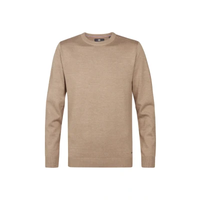 Afbeelding van Petrol Industries Heren Fijngebreide Trui Regular Fit Ronde Hals Truien Pullover Oranje Maat S
