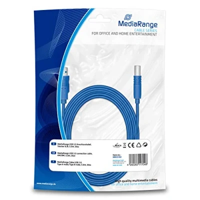 Afbeelding van MediaRange USB 3.0 A Male naar B 5 m
