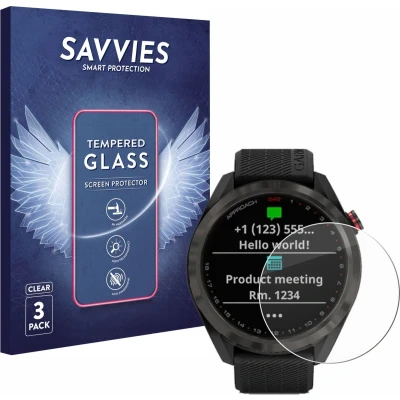 Afbeelding van Savvies Glas Screenprotector voor Garmin Approach S42 Gehard Beschermglas 9H (3 Stuks)