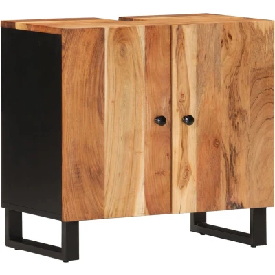 Afbeelding van Wastafelkast 62X33X58 Cm Massief Acaciahout En Bewerkt Hout