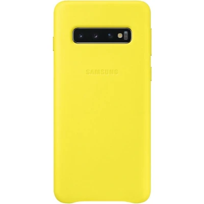 Afbeelding van Samsung Lederen Cover voor Galaxy S10 geel