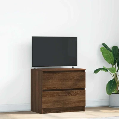 Afbeelding van vidaXL Tv meubel 60x35x54 cm bewerkt hout bruin eikenkleur