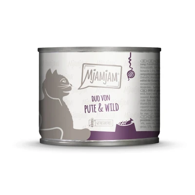 Afbeelding van 6x 200g MjAMjAM Duo Kalkoen &amp; Wild nat kattenvoer