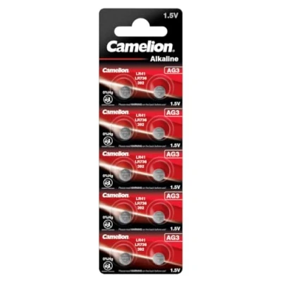 Afbeelding van Camelion AG3 alkaline knoopcelbatterijen 1,5 V, 10 stuks