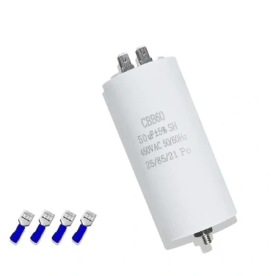 Afbeelding van Iruihoo CBB60 Motorcondensator 50 µF 450 V condensator 50/60 Hz startcondensator UF voor elektromotor Capacitor M8 stekker