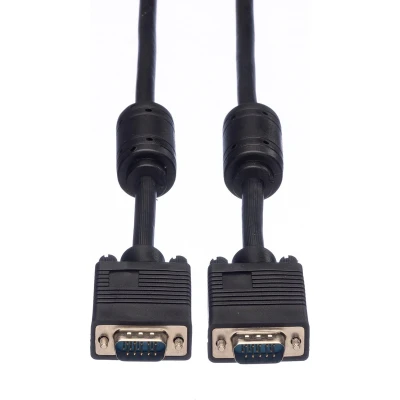 Afbeelding van ROLINE SVGA kabel HD15 M/M met ferrietkern, 10 m