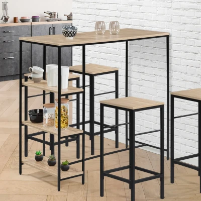 Afbeelding van Table de bar DETROIT 2 à 4 personnes design industriel