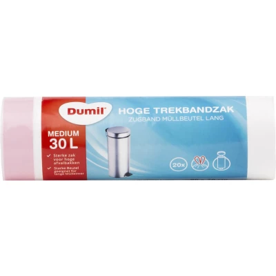 Afbeelding van Dumil Hoge Trekbandzakken 30 Liter 20 stuks