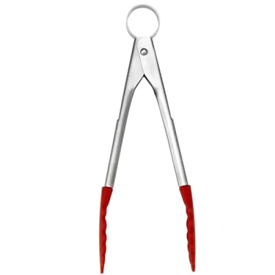 Afbeelding van Cuisipro Mini Serveertang (met Silicone) Rood 18 Cm