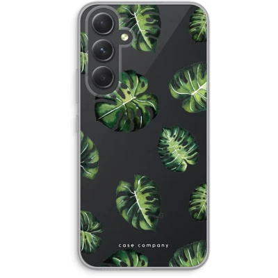 Afbeelding van Case Company® hoesje geschikt voor Samsung Galaxy A54 Tropische bladeren Soft Cover Telefoonhoesje Bescherming aan alle Kanten en Schermrand