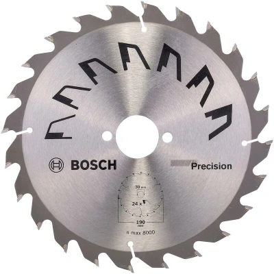 Afbeelding van BOSCH 2609256869 Precision cirkelzaagblad voor hout 190x2x30 mm, 24T