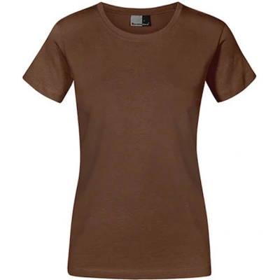 Afbeelding van Damesshirt &#039;Premium T&#039; met ronde hals Brown XS