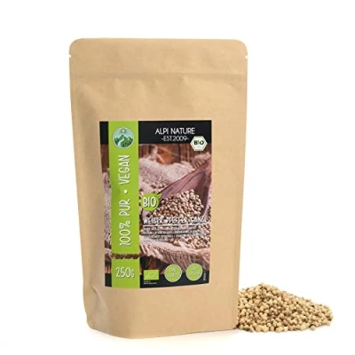 Afbeelding van biologische witte peper (250 g), peperkorrels, uit gecontroleerde teelt, laboratoriumgetest, 100% zuiver en natuurlijk